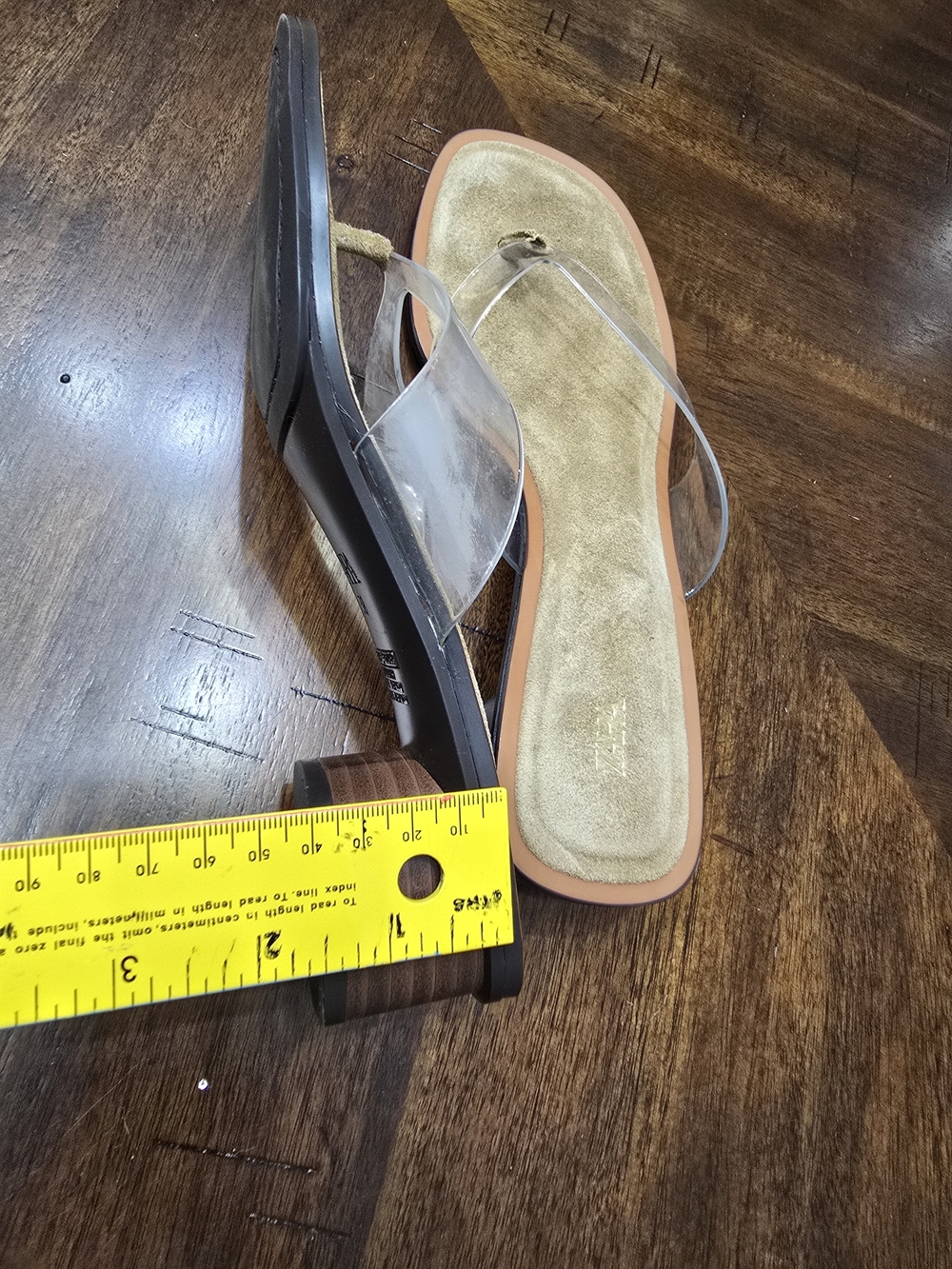 Zara Clear Strap Tan Block Heel Sandals - Picture 3 of 10